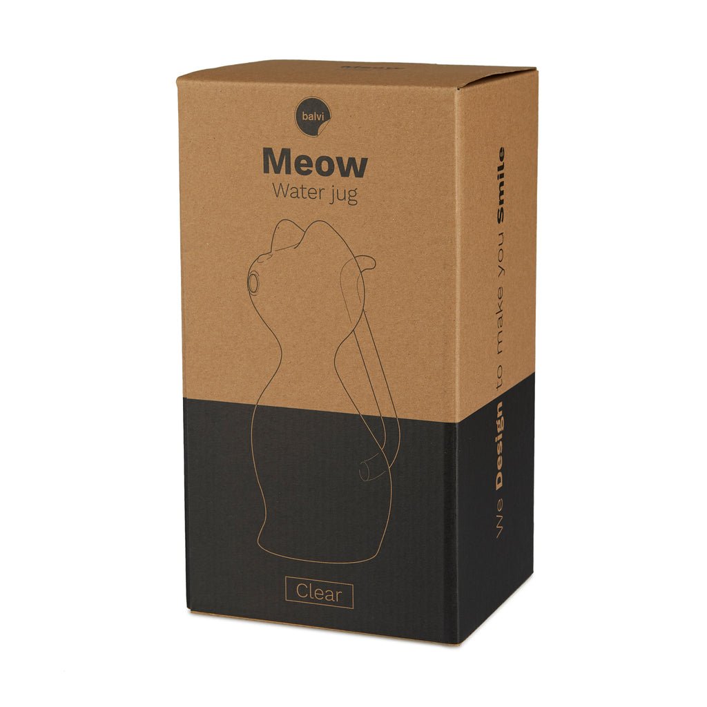 Balvi Meow! Kedi Figürlü 1000 ml Borosilikat Cam Sürahi, Şeffaf - Görsel 4
