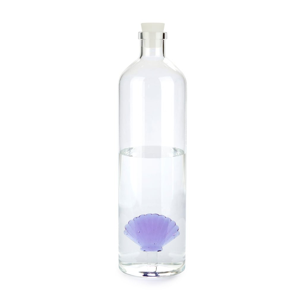 Balvi Atlantis Shell Deniz Kabuğu Detaylı 1200 ml Borosilikat Cam Şişe, Şeffaf/Mor - Görsel 5