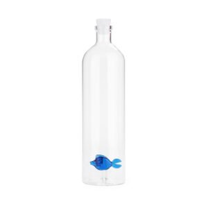 Balvi Atlantis Blue Fish Mavi Balık Detaylı 1200 ml Borosilikat Cam Şişe