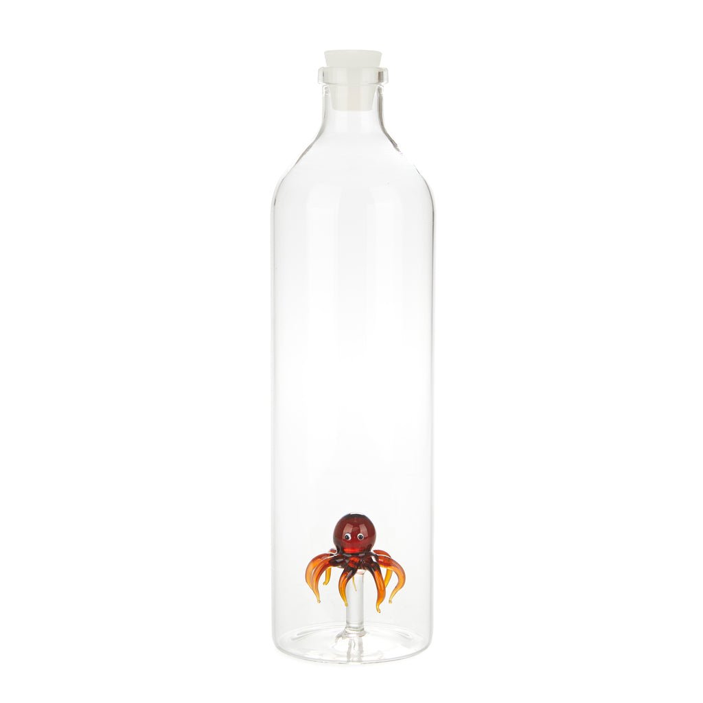 Balvi Atlantis Octopus Ahtapot Detaylı 1200 ml Borosilikat Cam Şişe