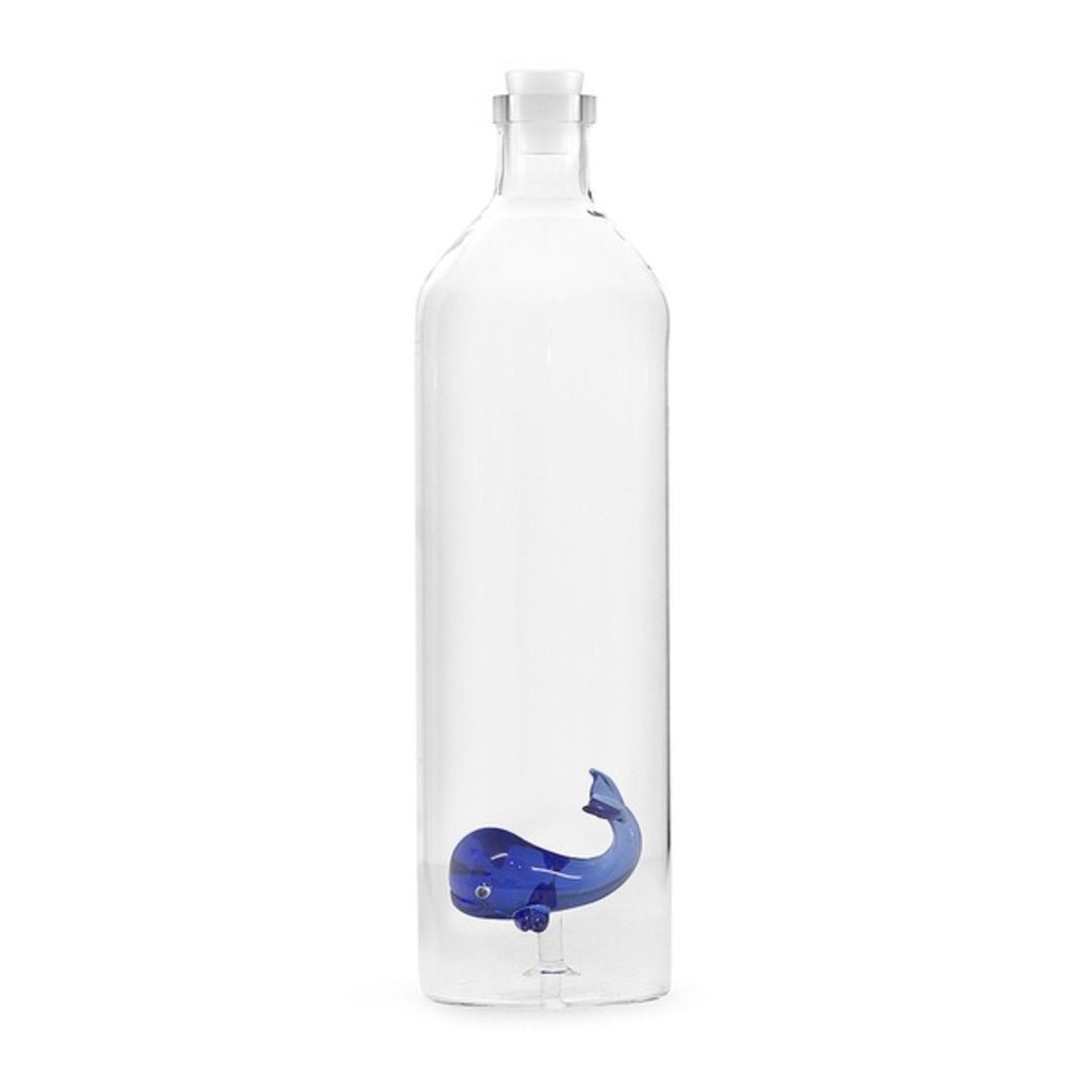 Balvi Atlantis Blue Whale Mavi Balina Detaylı 1200 ml Borosilikat Cam Şişe