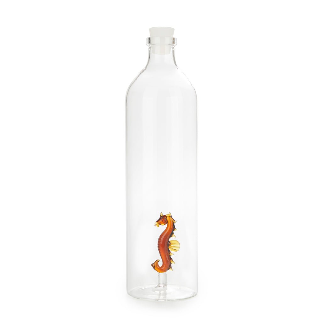 Balvi Atlantis Seahorse Denizatı Detaylı 1200 ml Borosilikat Cam Şişe
