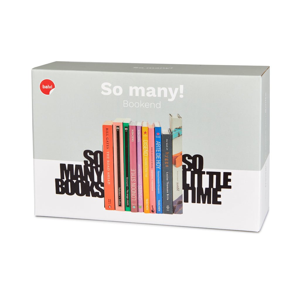 Balvi So Many Books So Little Time Yazılı Metal Kitap Tutucu, Siyah - Görsel 4
