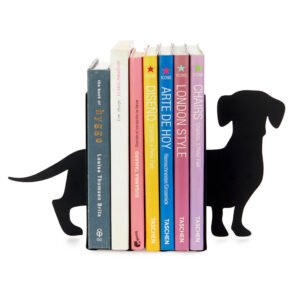 Balvi Teckel Dachshund Köpek Figürlü 2 Parça Metal Kitap Desteği