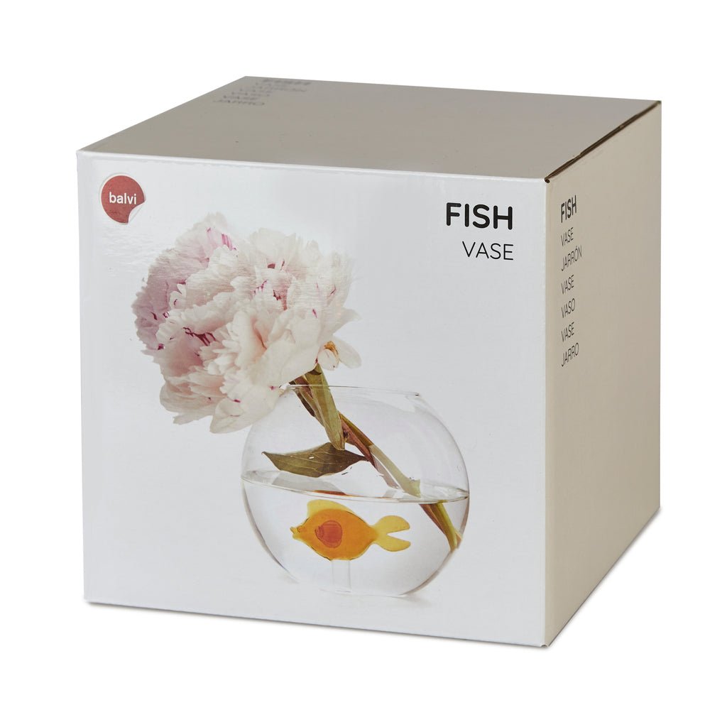 Balvi Atlantis Fish Balık Detaylı Borosilikat Cam Vazo, Şeffaf/Amber - Görsel 4