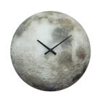 Balvi Gibbous Ay Tasarımlı Sessiz Cam Duvar Saati
