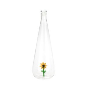 Balvi Botanical Sunflower Ayçiçeği Detaylı 1000 ml Borosilikat Cam Şişe