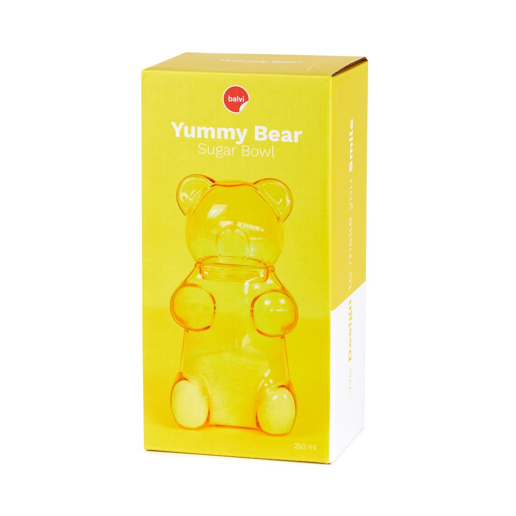 Balvi Yummy Bear Ayıcık Formlu 250 ml Cam Şekerlik, Sarı - Görsel 4