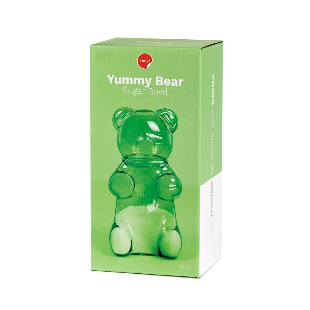 Balvi Yummy Bear Ayıcık Formlu 250 ml Cam Şekerlik, Yeşil - Görsel 4