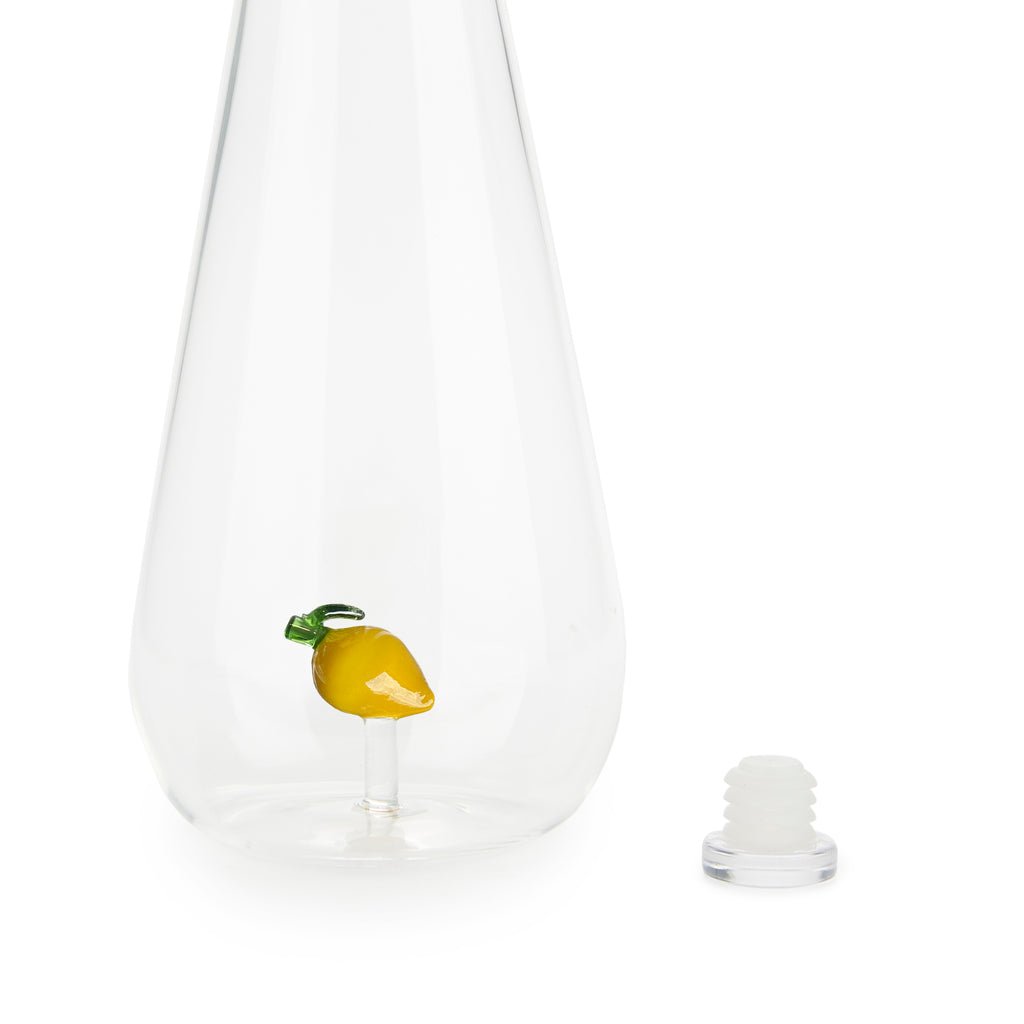 Balvi Botanical Lemon Limon Detaylı 1000 ml Borosilikat Cam Şişe, Şeffaf/Sarı - Görsel 6