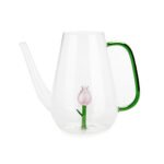 Balvi Botanical Tulip Lale Detaylı 1000 ml Borosilikat Cam Sulama Kabı