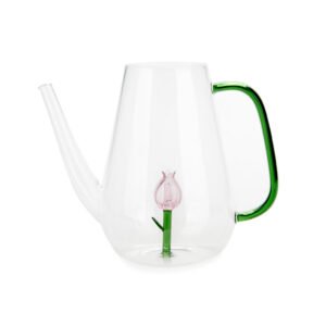 Balvi Botanical Tulip Lale Detaylı 1000 ml Borosilikat Cam Sulama Kabı