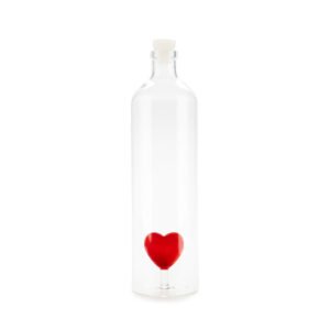 Balvi Love Kalp Detaylı 1200 ml Borosilikat Cam Şişe