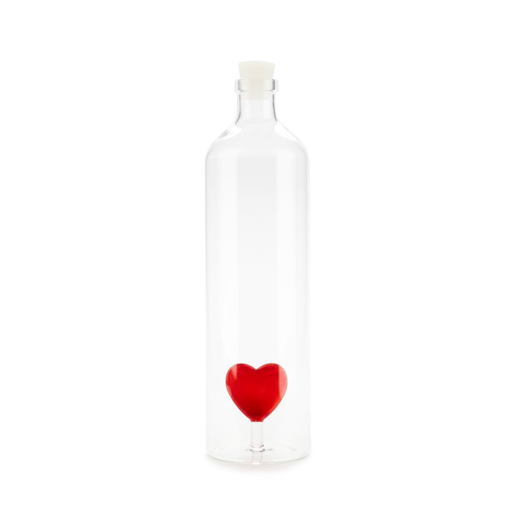 Balvi Love Kalp Detaylı 1200 ml Borosilikat Cam Şişe