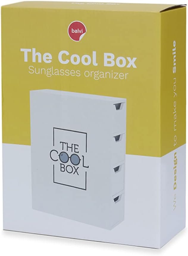 Balvi The Cool Box 4 Çekmeceli Ahşap Güneş Gözlüğü Düzenleyici, Çok Renkli - Görsel 8