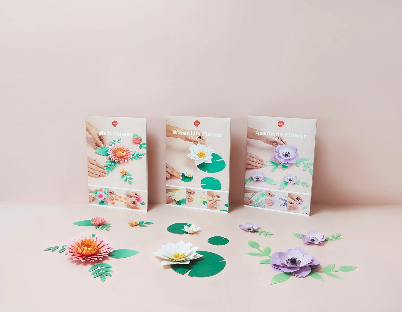 Balvi Blossom Kendin Yap Kağıt Çiçek Seti, 12’li Stand Display, Karışık Renkli - Görsel 8